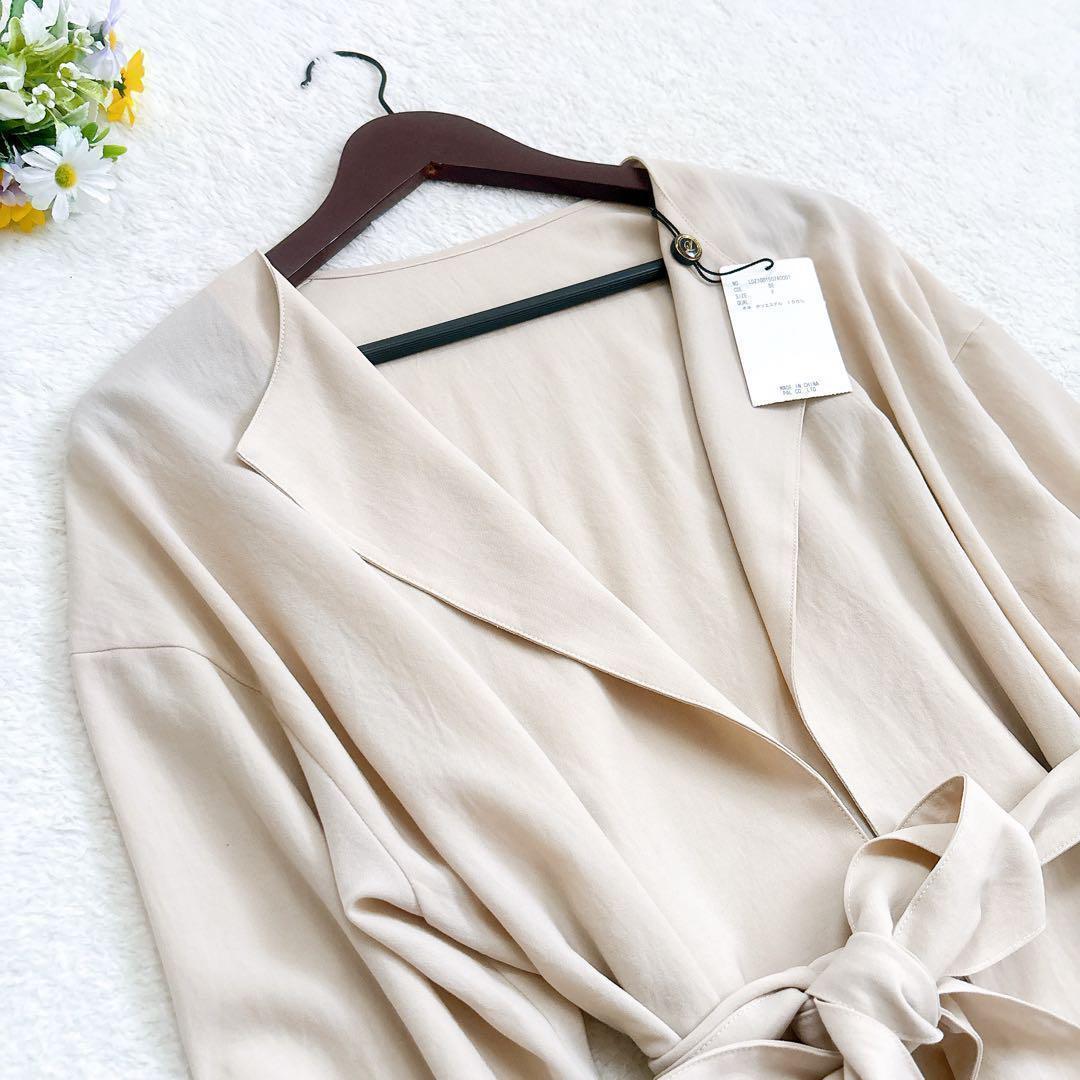 《新品》Loungedress リラックスショートジャケット シアー ベルト F