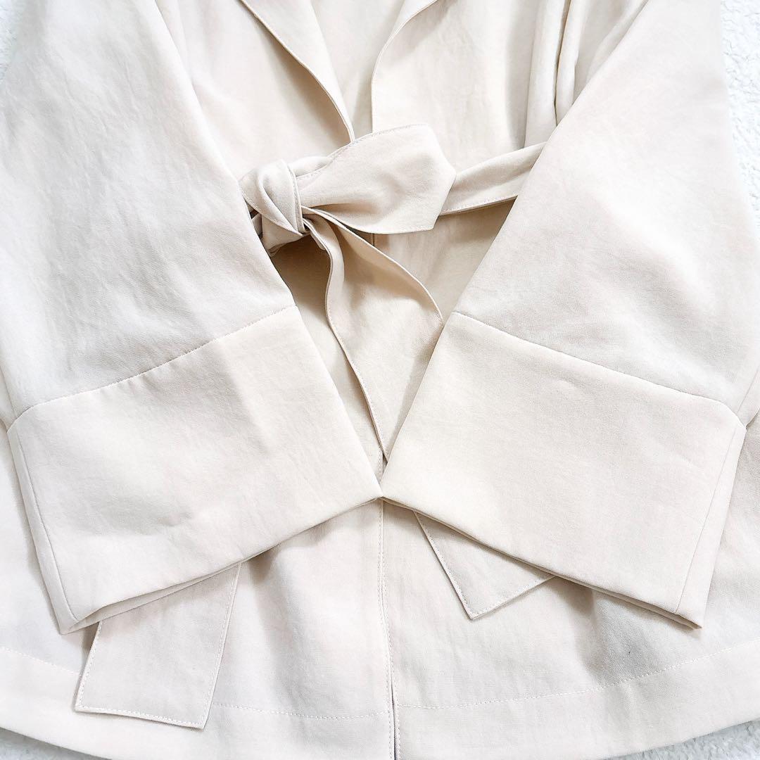 《新品》Loungedress リラックスショートジャケット シアー ベルト F