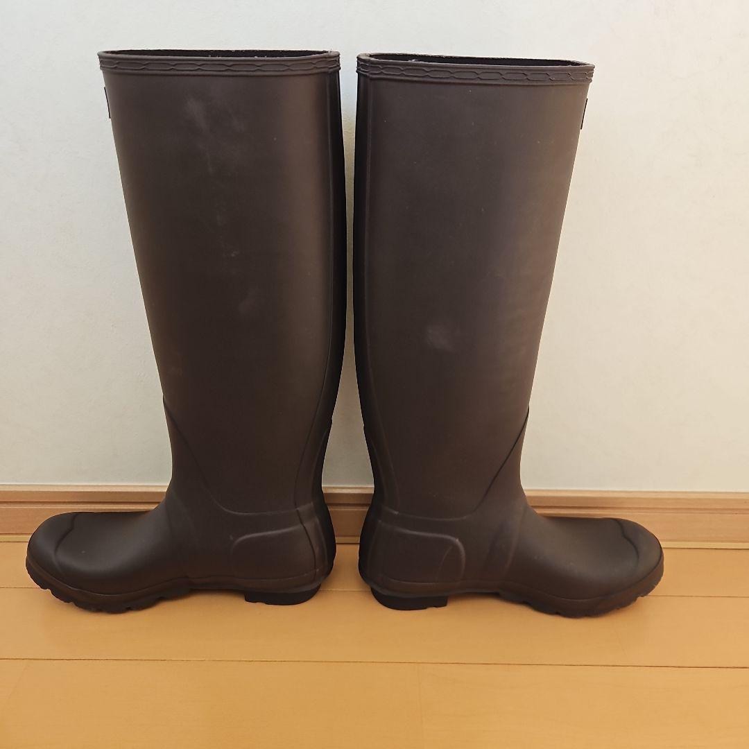 ✨HUNTER✨ ダークブラウン 長靴 バックル付き