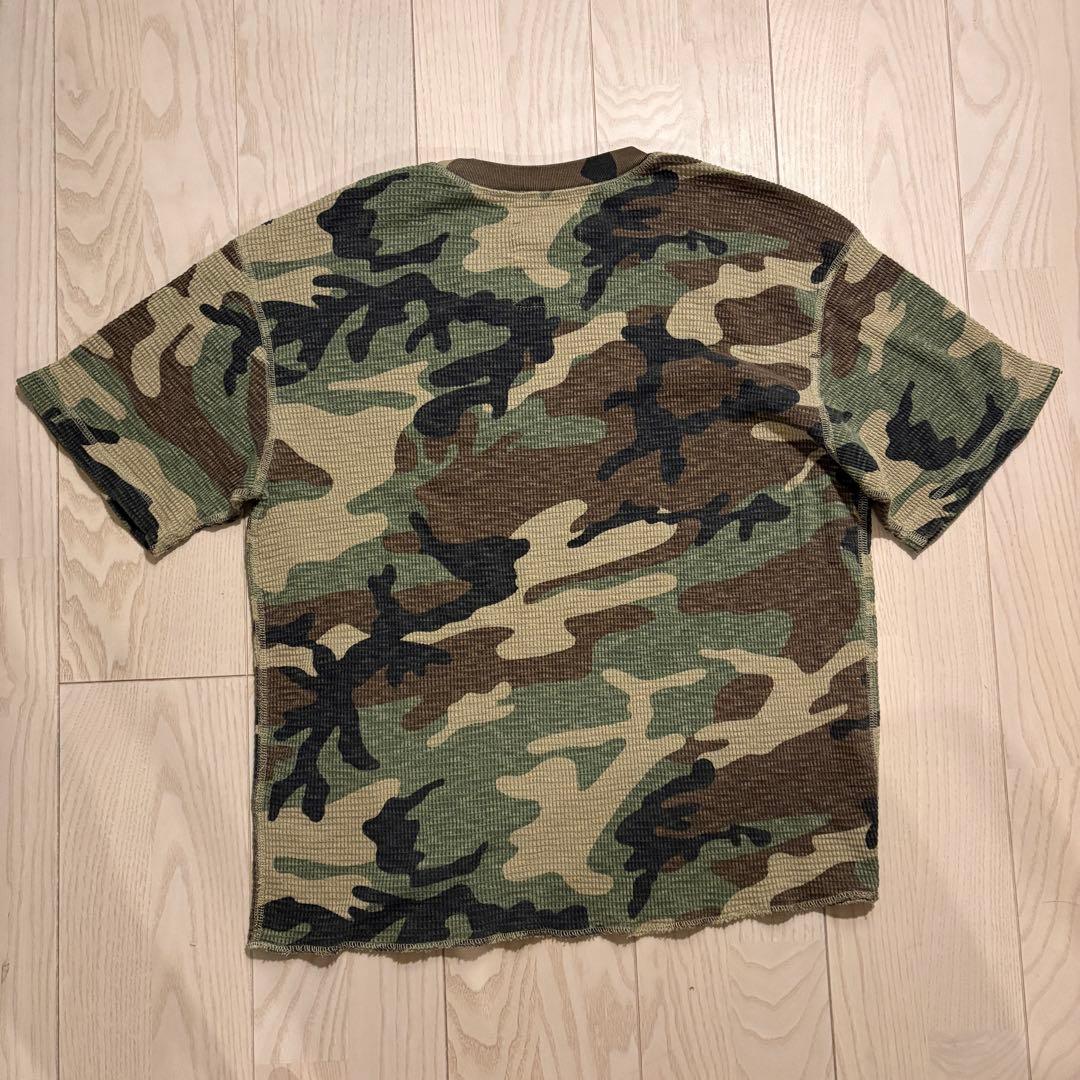 Stussy カモ柄　サーマルTシャツ Mサイズ　25SS