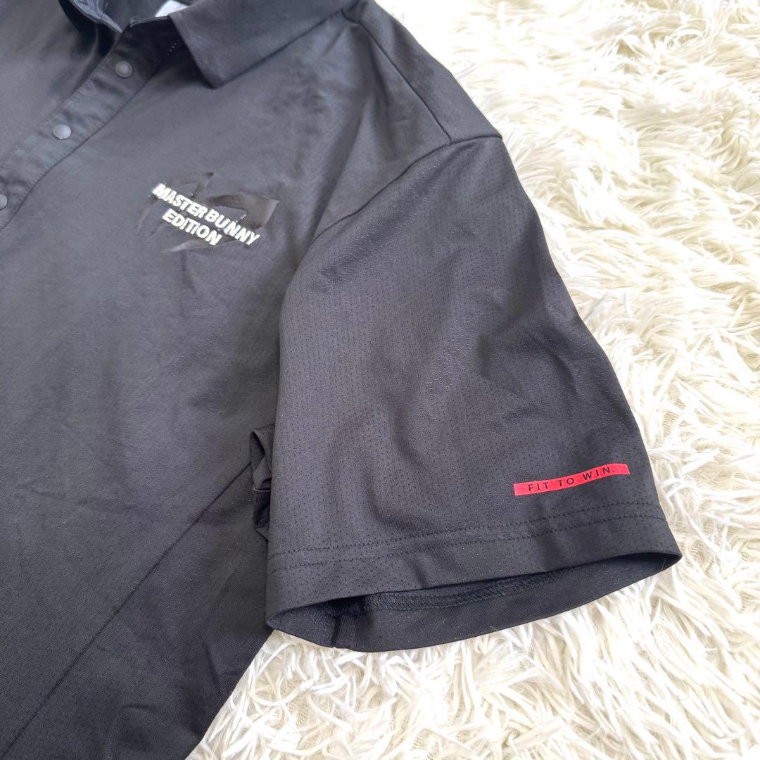 【極美品】マスターバニーエディション　ロゴ　半袖　ポロシャツ　XL ブラック