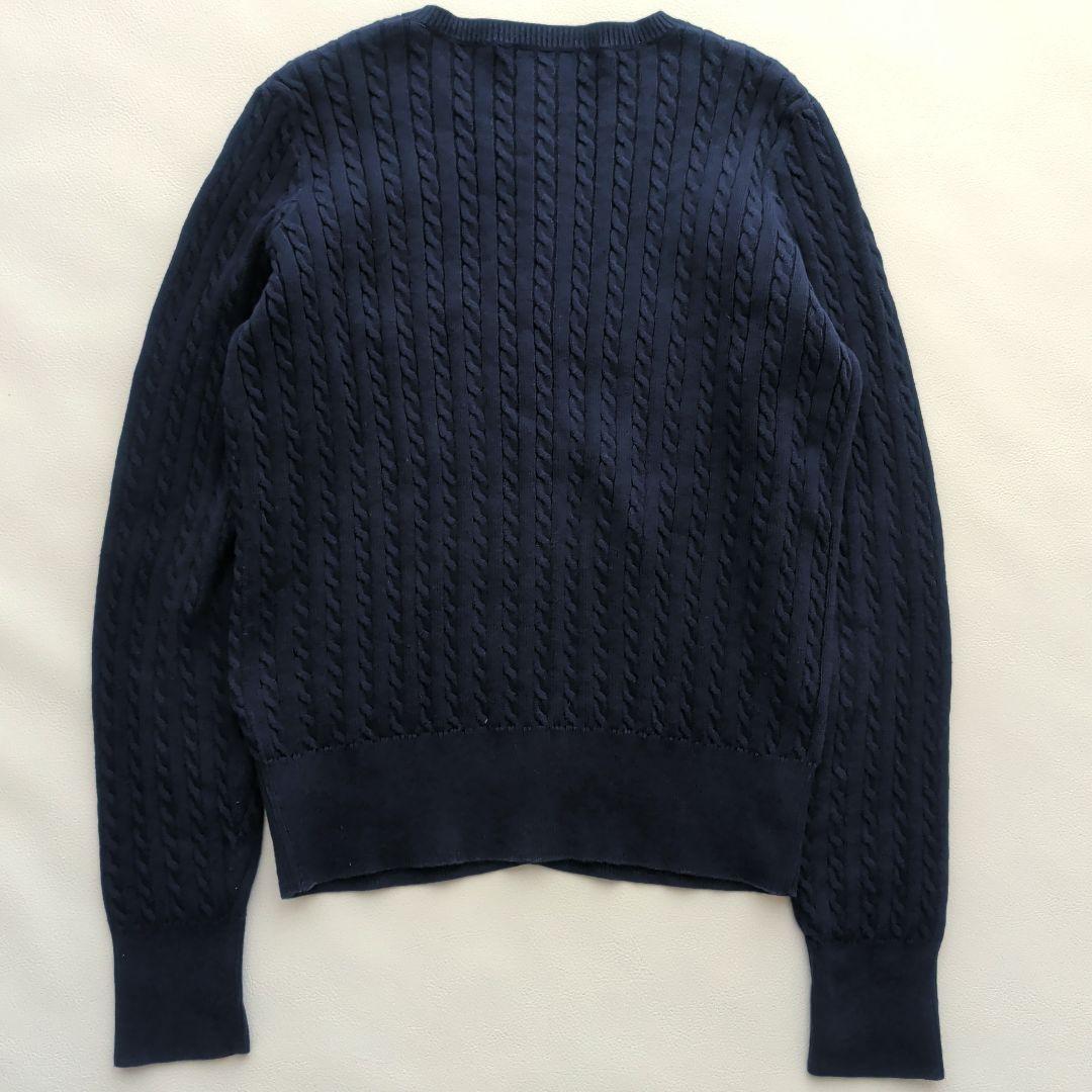 ラルフローレン ケーブルカーディガン コットン 刺繍ポニー S キッズXL
