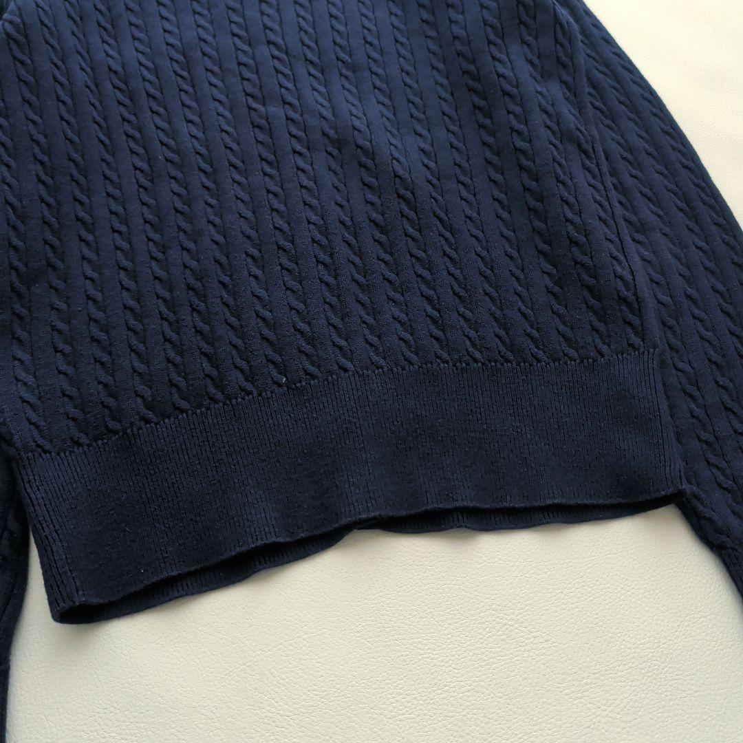 ラルフローレン ケーブルカーディガン コットン 刺繍ポニー S キッズXL