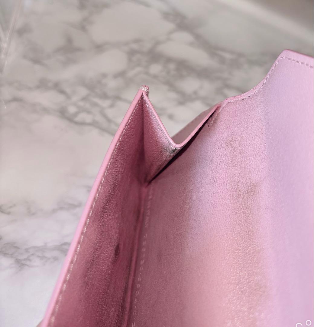 BALENCIAGA ミニウォレット　ピンク　三つ折り　財布