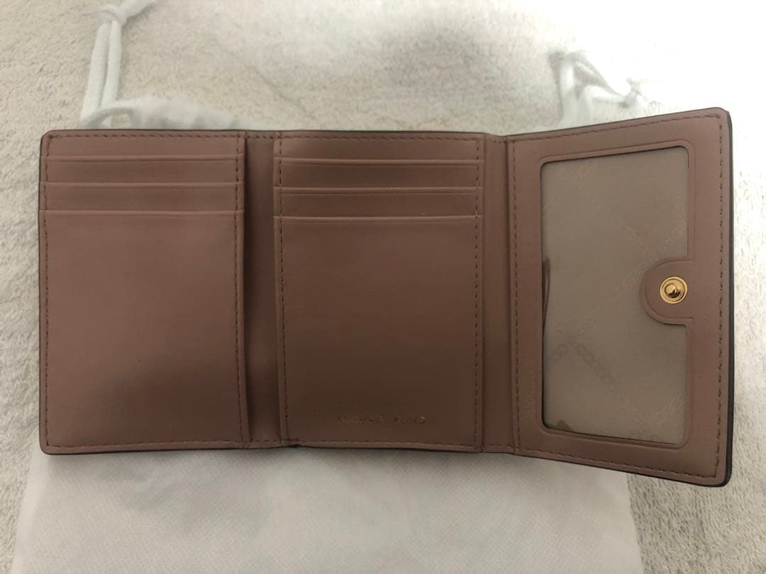 MICHAEL KORS 三つ折り財布 ダストピンク/ブラウン