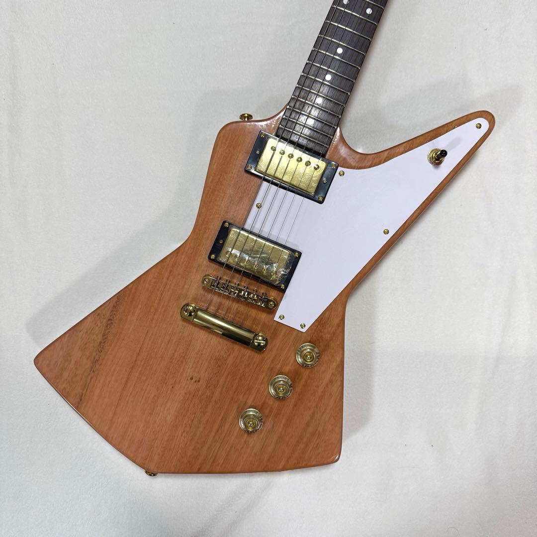 自作 変形ボディ　エレキギター EXPLORER TYPE NATURAL