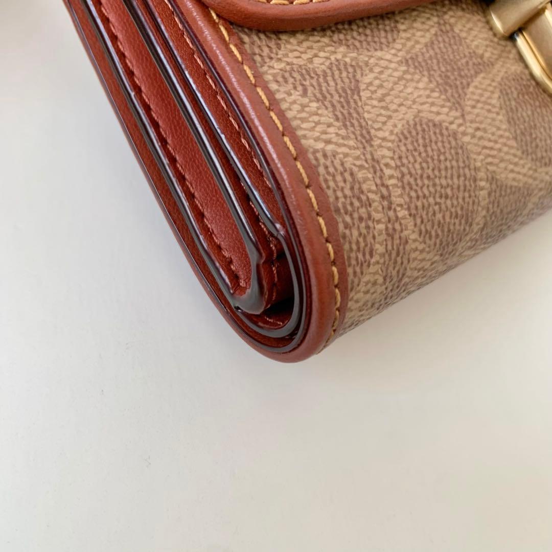 【COACH】コーチ　ストゥディオ ミディアム ウォレット 二つ折り財布　茶色
