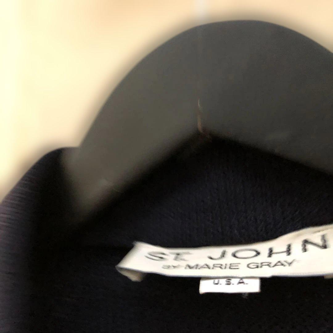 ST. JOHN ネイビー ダブルブレストジャケット 12