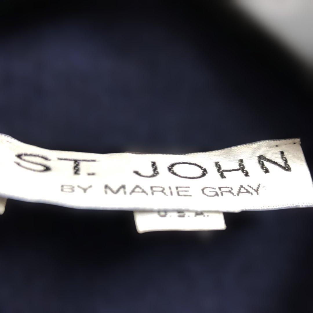 ST. JOHN ネイビー ダブルブレストジャケット 12