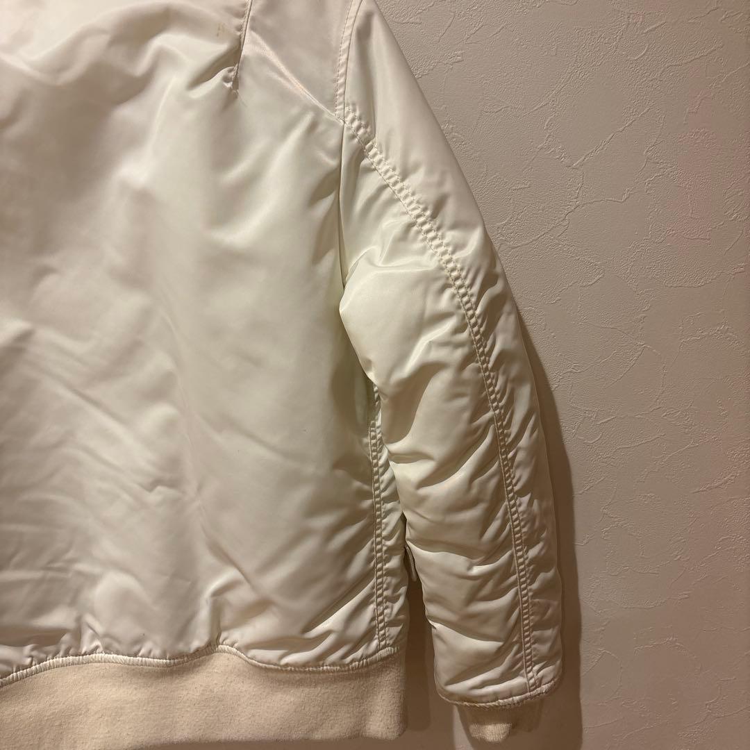 ALPHA INDUSTRIES MA-1 ノーカラー ホワイト M