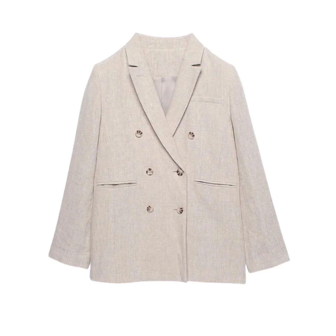 anuans リネンダブルジャケット BEIGE
