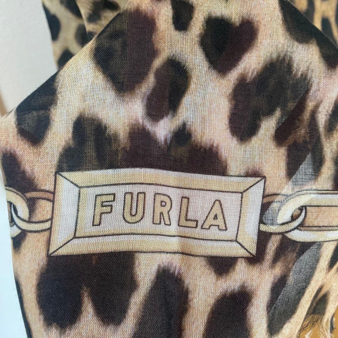 FURLA フルラ レオパード スカーフ ストール ユニセックス