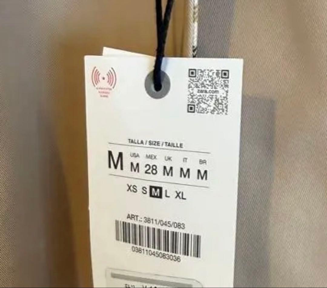 【新品未使用・完売】ZARA リバーシブルチェック柄トレンチコート　Mサイズ