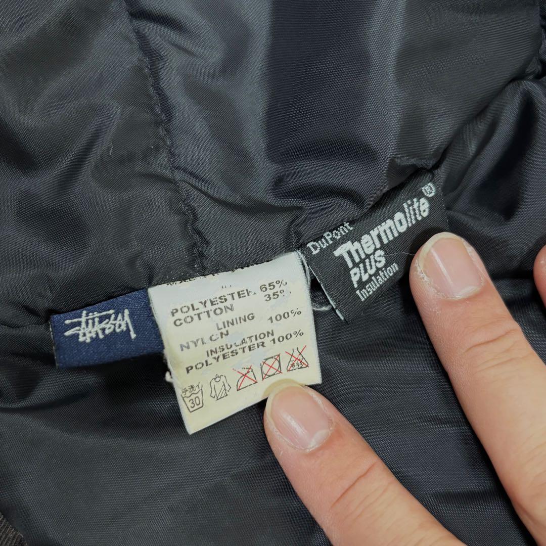 【旧タグ廃盤】 OLD STUSSY 90s 00s チェック ブルゾン 中綿