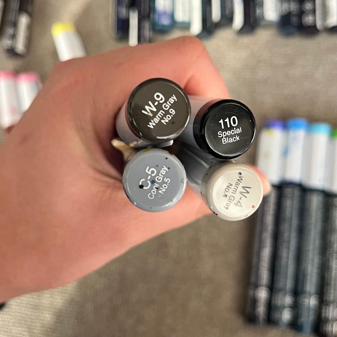 Copic コピックインク 画材 セット 46本 シルバーメタリック ALLOY