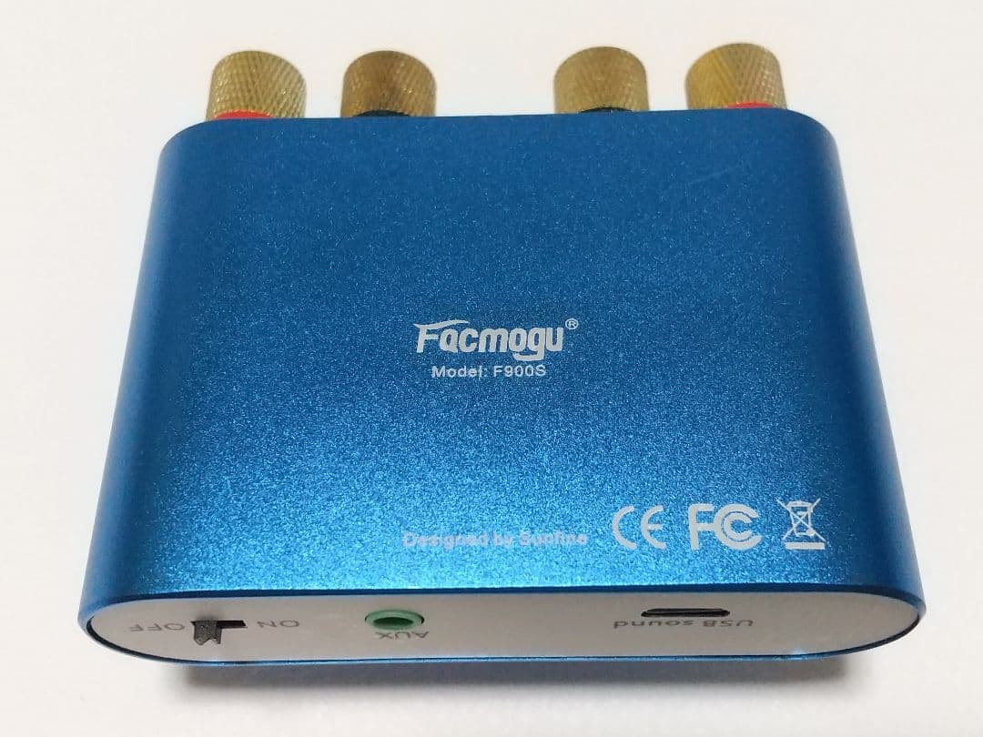 Facmogu F900S 青いパワーアンプ USB AUX接続