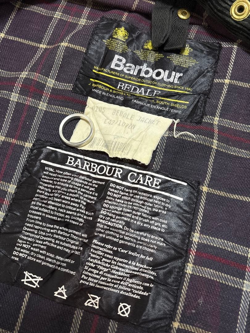 90's 3ワラント バブアービデイル ブラック ライナー付き　Barbour