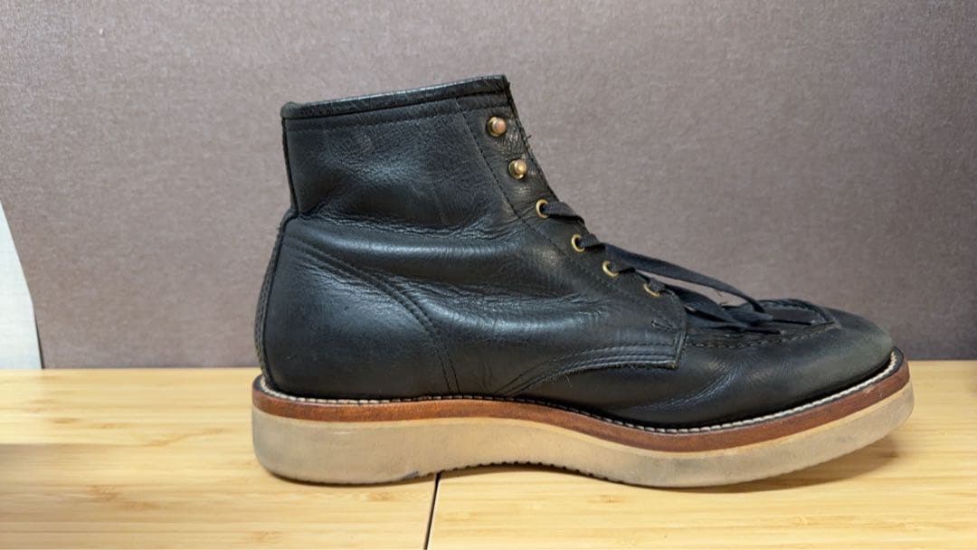 CALLE黒レザー ハイカットブーツ