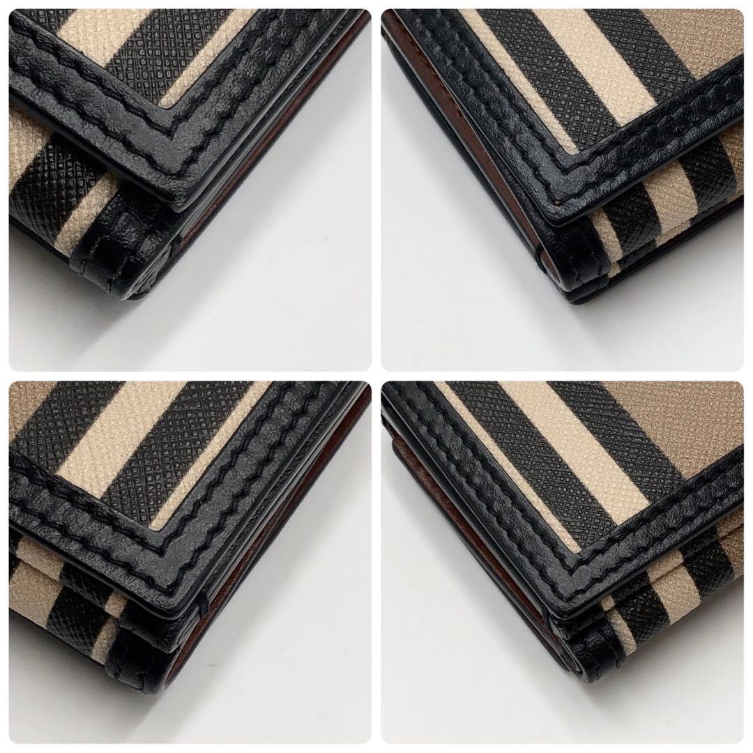 美品 バーバリー BURBERRY 3つ折り財布 ミニウォレット チェック