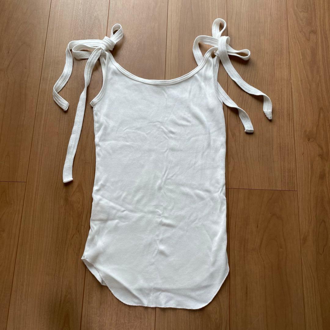 SHISHIKUI RIBBON CAMI / WHITE ❤︎ シシクイ