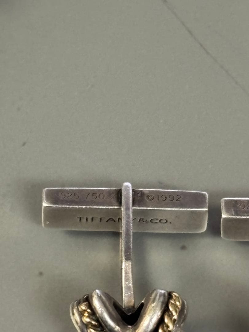 Tiffany & Co. カフリンクス 925シルバー 750ゴールド