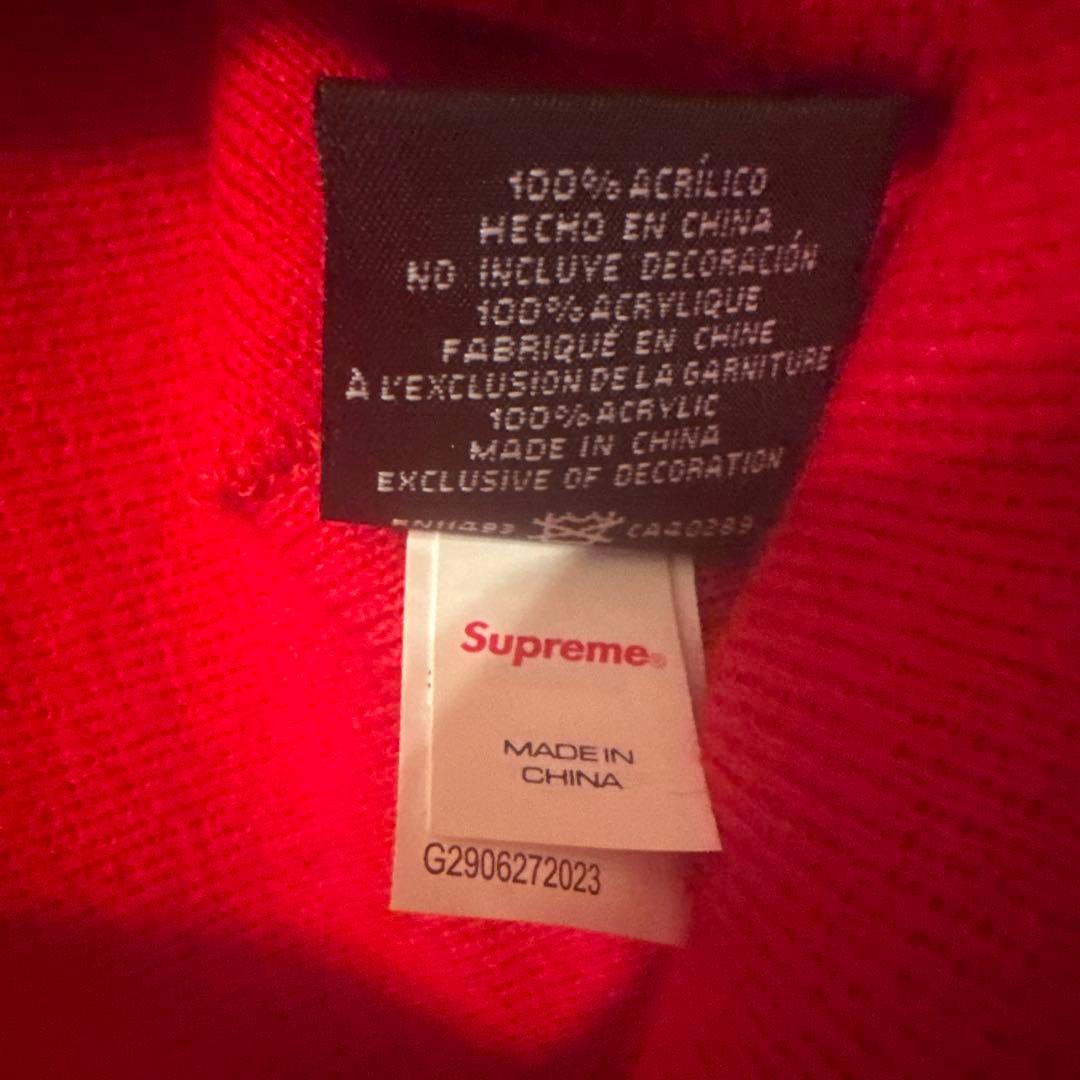 Supreme New Era 赤 ニット帽