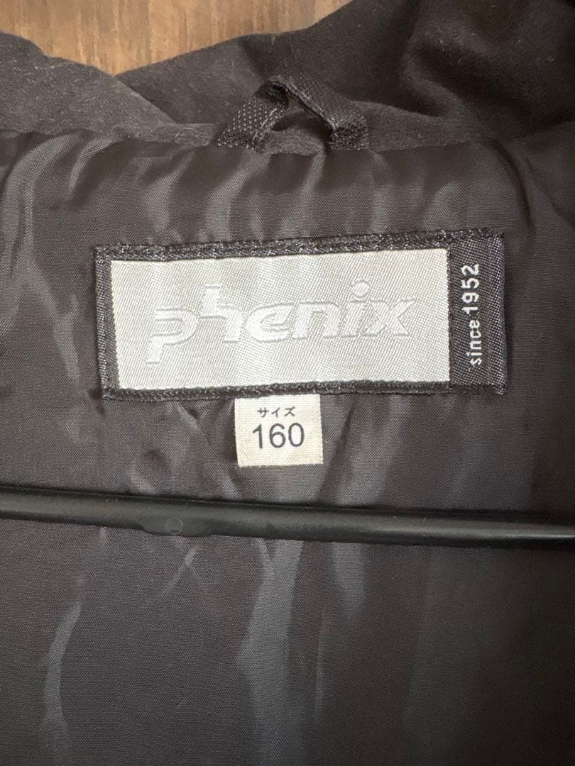 サイズ調整付きphenix スキーウェア サイズ140-160 黒/赤