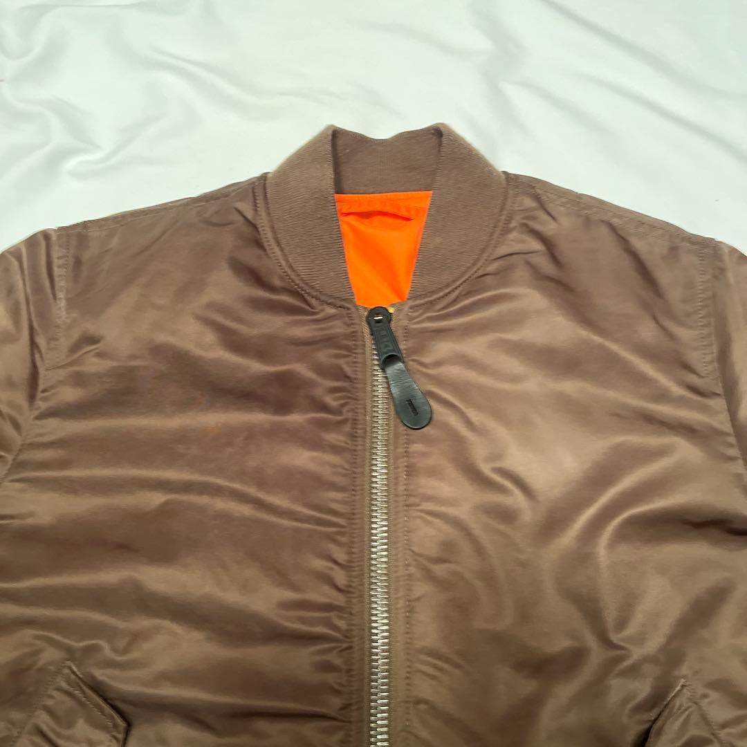 ALPHA INDUSTRIES MA-1 フライトジャケット ブラウンSサイズ