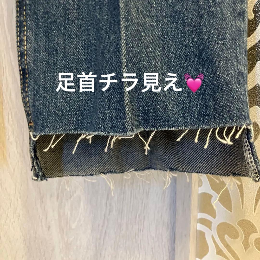 新品タグ付き❣️ミラオーウェン❣️デニム サイズ2❣️可愛い裾デザイン❣️