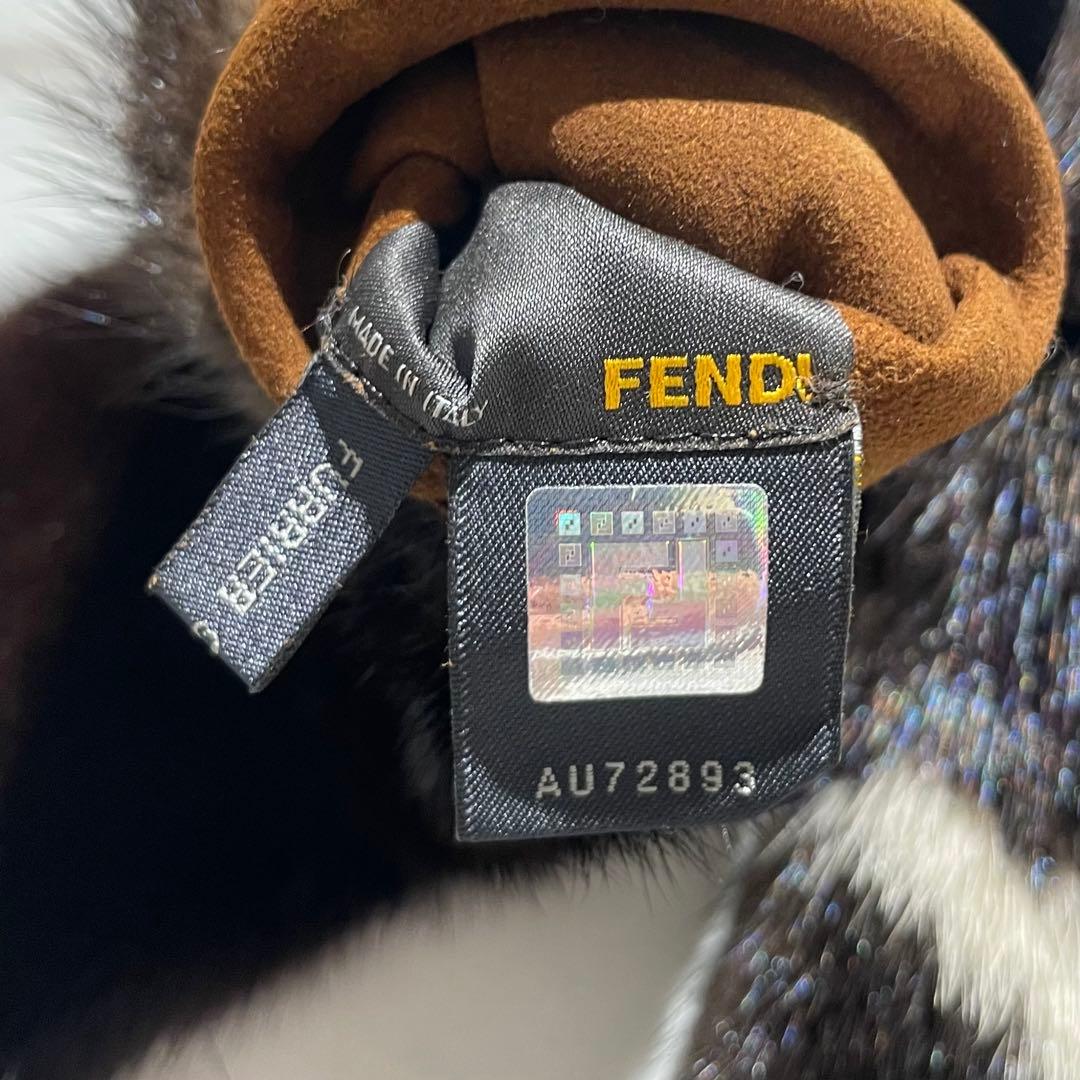 極美品✨ フェンディ FENDI ミンク マフラー ストール ブラウン