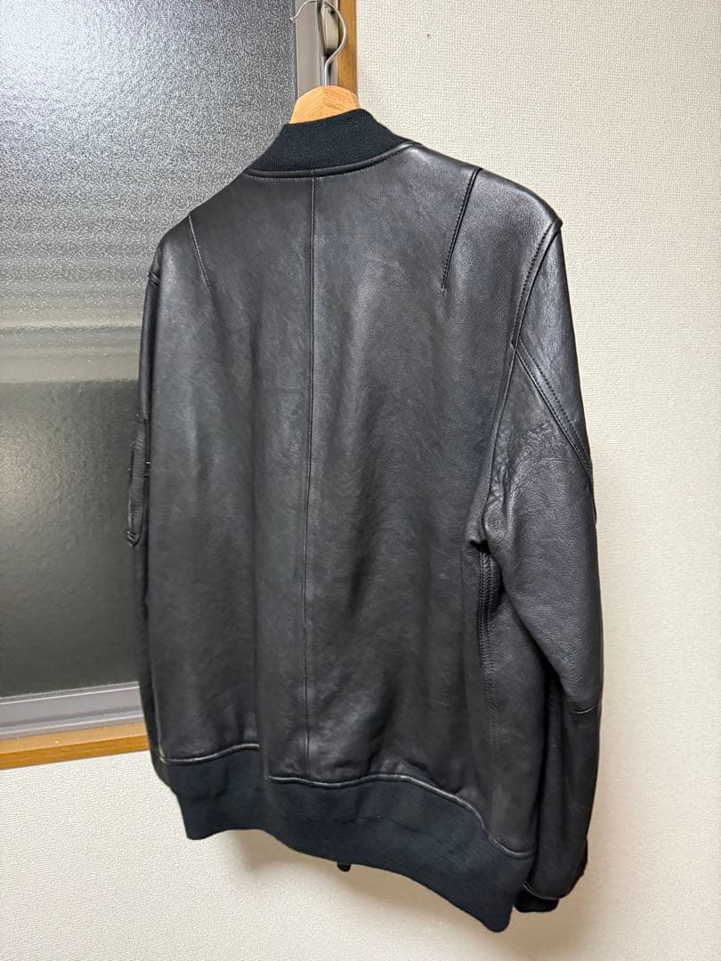 Alpha Industries ブラックレザー L2-Bジャケット XL