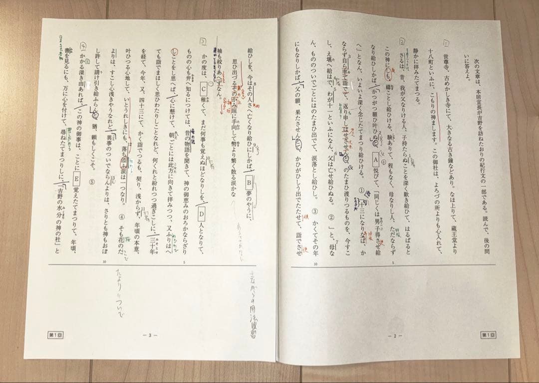 [駿台]早大古文演習 前期後期 計24回 夏期講習早大古文テスト計2回 解答付き