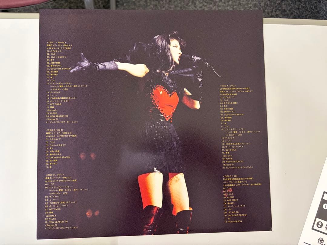 直筆サイン 森高千里 森高ランド・ツアー1990.3.3 at NHKホール