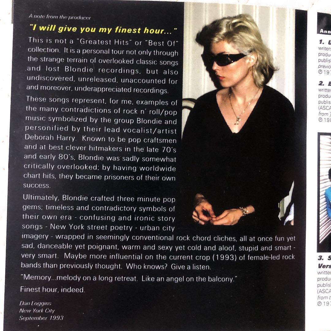 帯付き！国内盤！Blondie/ Blonde And Beyond/ 1993
