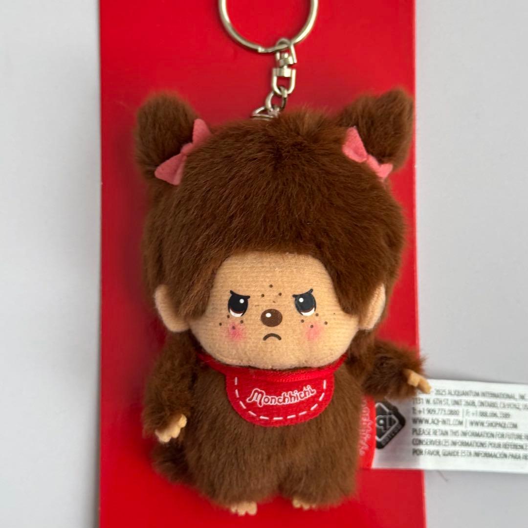 【希少】新品 モンチッチ 女の子 キーホルダー 怒り顔タイプ