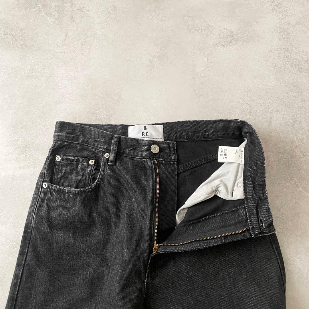 Curensology &RC カーヴィーデニムパンツ ブラック ワイドデニム