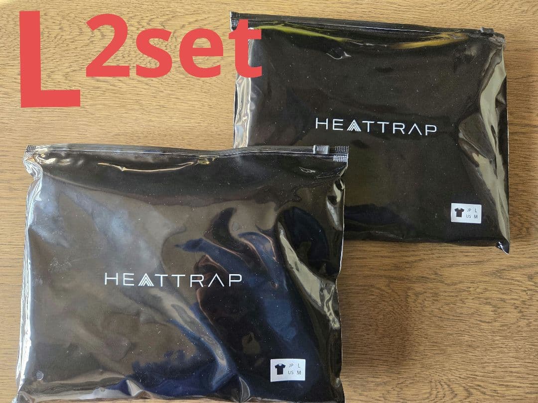 【新品未使用】HEATTRAP ヒートラップ サウナシャツ L　2枚セット 黒