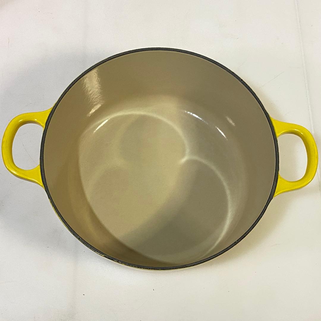 ◎LE CREUSET ルクルーゼ ココットロンド イエロー 22cm 元箱付
