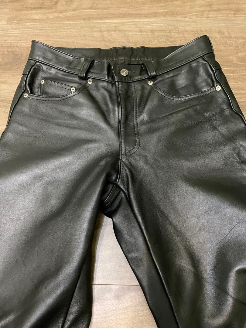 サイズ34 schott 600 レザーパンツ 革パン 米国製