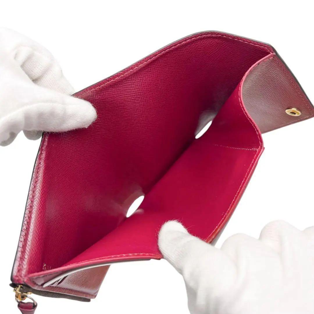 237 h＊sさん専用ヴィクトリーヌ フューシャ ルイヴィトン 三つ折り 財布