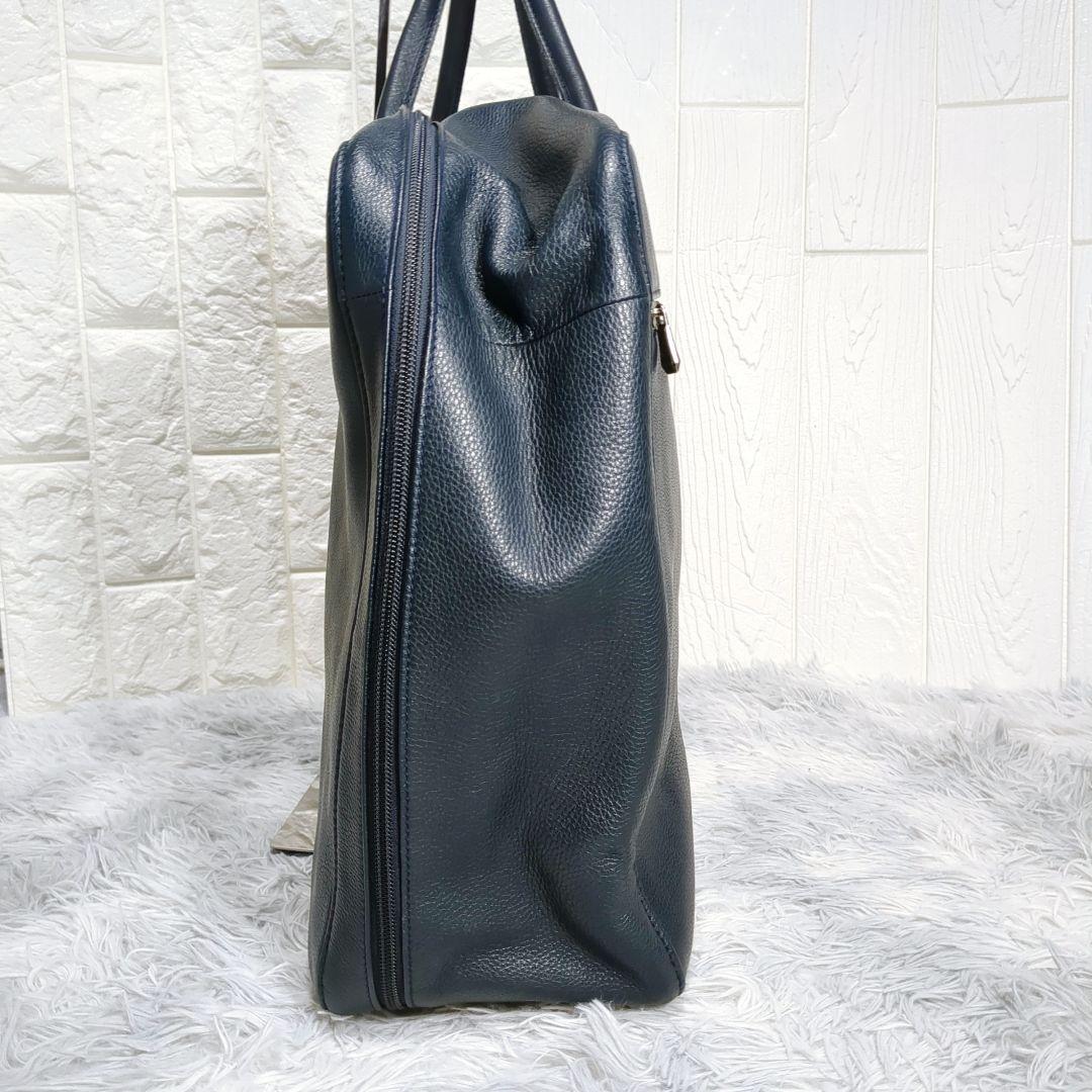 美品 ロンシャン ブリーフケース ビジネスバッグ シボ革 フランス製 チャーム