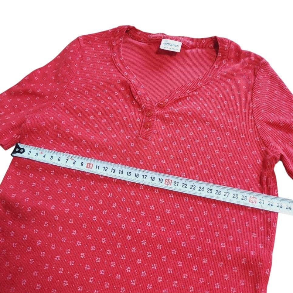 BENETTON Tシャツ 半袖 ボタン付き カットソー ヴィンテージ レア