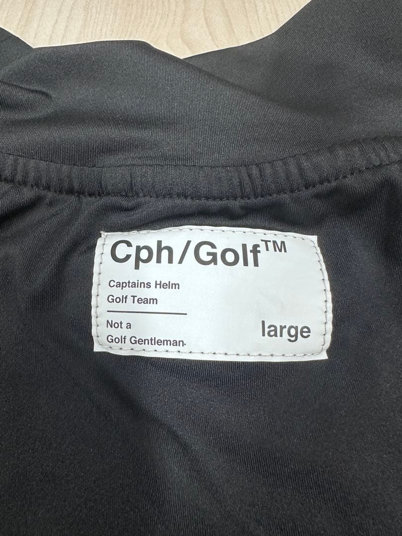 Cph/Golf ブラック モックネック長袖シャツ