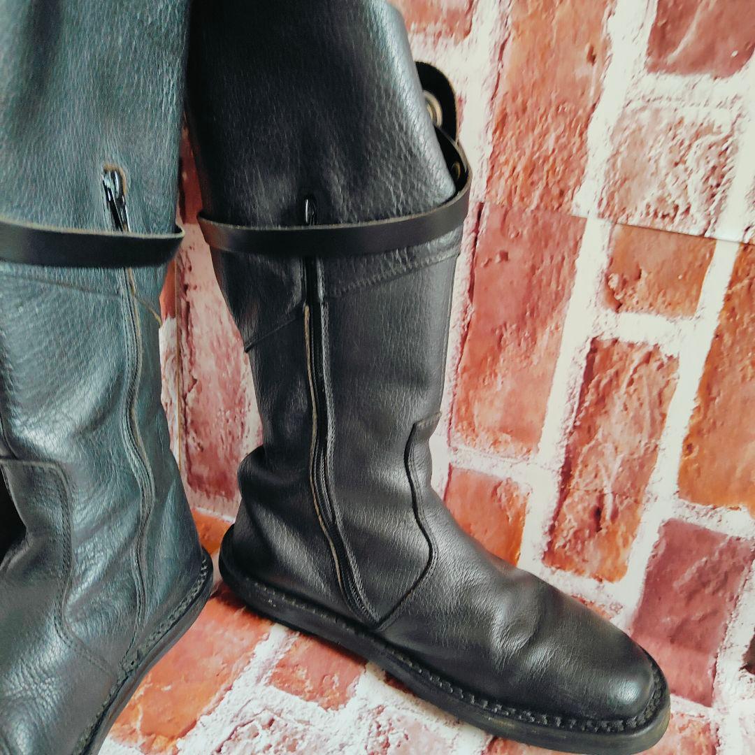 trippen Warrior（38） ロングブーツ　サイドジップ　ベルト　黒