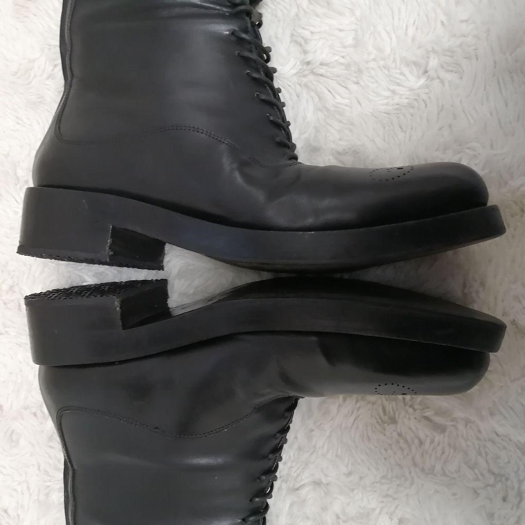 PRADA レースアップ ブーツ レザー ブラック