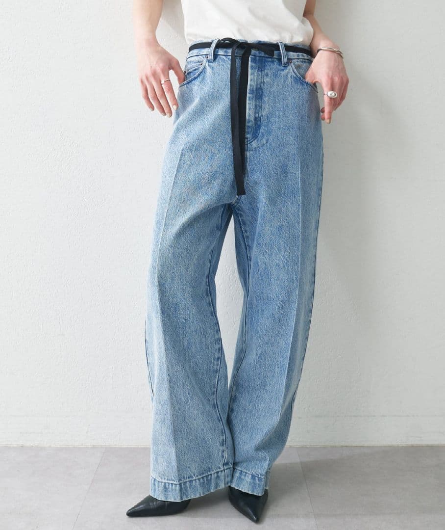 Whim Gazette センタープレスデニムパンツ 36