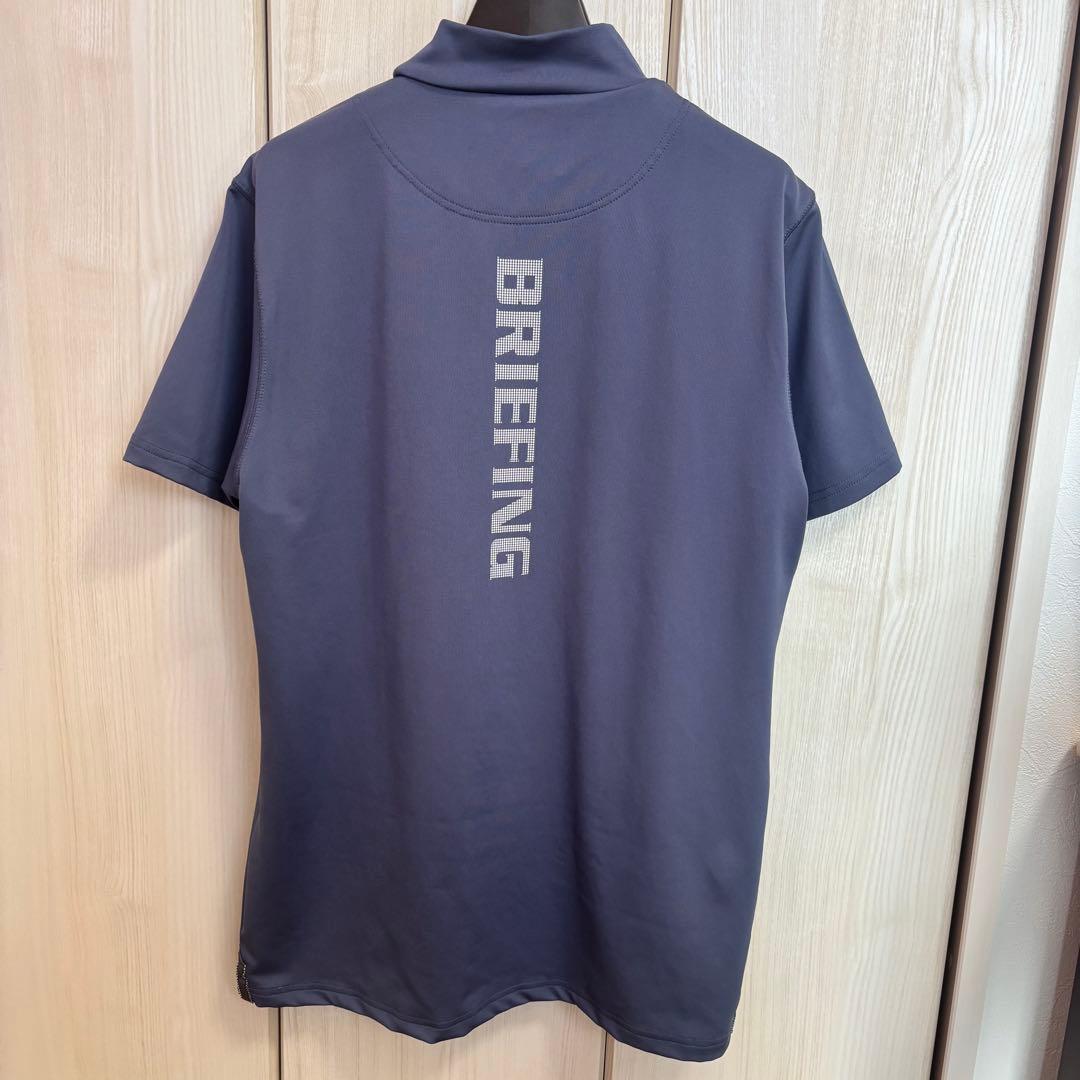 BRIEFING GOLF モックネック　ブルーグレー　メンズM 半袖