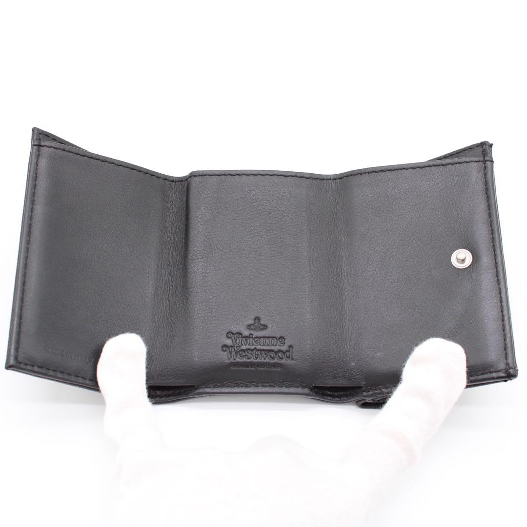 【極美品】Vivienne オーブ 2つ折り財布 コンパクトウォレット 黒色