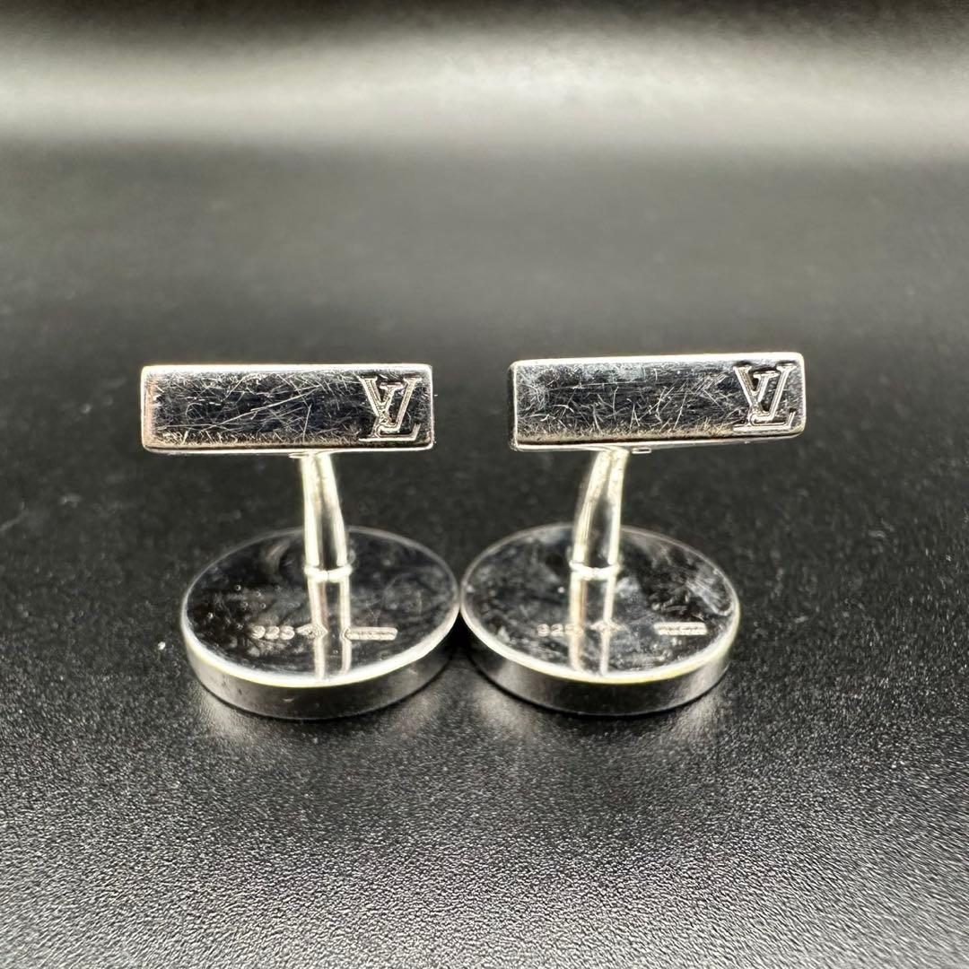 極美品✨　ルイヴィトン　カフス　M64482 ダミエ　シルバー　1387