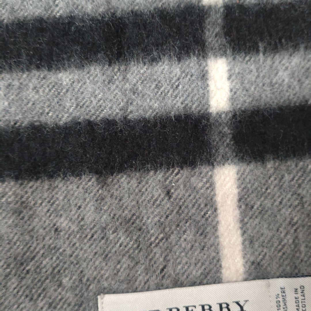 BURBERRY カシミヤ チェックマフラー 168x30cm